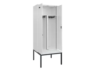 PBM-locker met bank,HxBxD 2120x800x815mm,2vak,vak B 400mm - 1