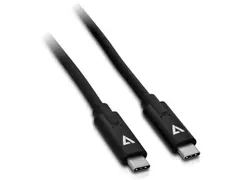V7 V7UCC-1M-BLK-1E, 1 m, USB C, USB C, Mannelijk/Mannelijk, Zwart