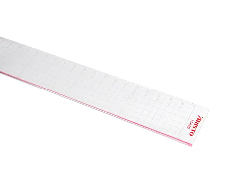 Snijliniaal Aristo 30cm plexiglas met stalen kant