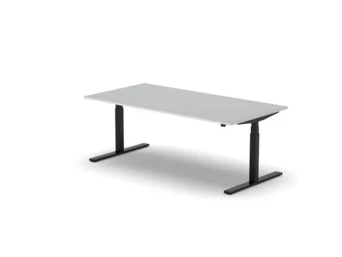 Elektrisch ihv bureau,HxBxD 650-1310x2000x1000mm,blad wit