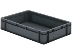Euronorm-stapelbak 22l 120x600x400mm Wanden/bodem Gesloten Grijs