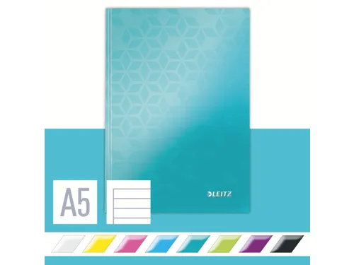 Notitieboek Leitz WOW A5 gelinieerd ijsblauw