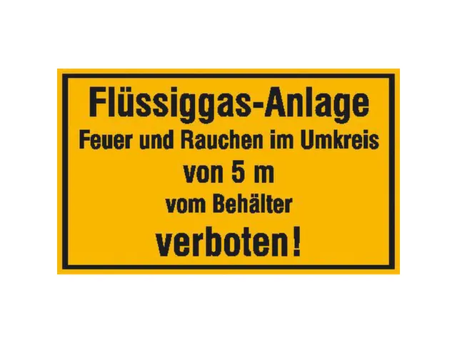 aanwijzingsbord,Vloeibaargasinstallatie brand en roken in de omgeving