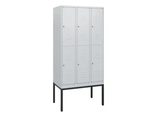 dubbeldekse locker,HxBxD 1950x900x500mm,3x2vak.,vak B 300mm,cil.-slot - 1