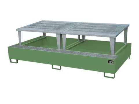 opvangbak,v. 2xIBC,opvangvol. 1000l,HxBxD 863x2650x1460mm