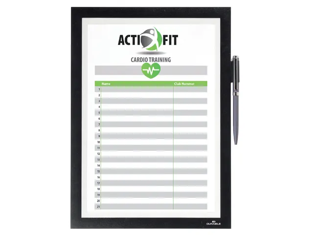 Duraframe Durable 499301 Note A4 Zelfklevend Zwart