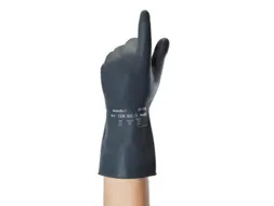 Ansell AlphaTec 87-118 latex handschoenen zwart maat 7,5 12 paar
