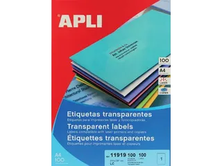 Transparante Etiket A4 210x297mm - 1