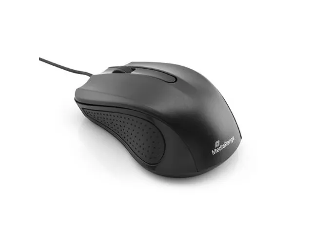 MROS210 Optische muis 3 knoppen bedraad zwart