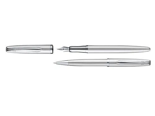 Schrijfset Pelikan Jazz Noble Elegance K36+P36 medium zilver