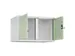 opzetkast,v. locker voor scheiding van kleding,2vak.,vak B 400mm