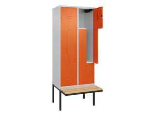 Z-garderobekast,HxBxD 2120x800x815mm,4vak,vak B 400mm,cil.-slot - 2