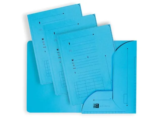 Ultimate dossiermap A4 uit karton 2 kleppen blauw