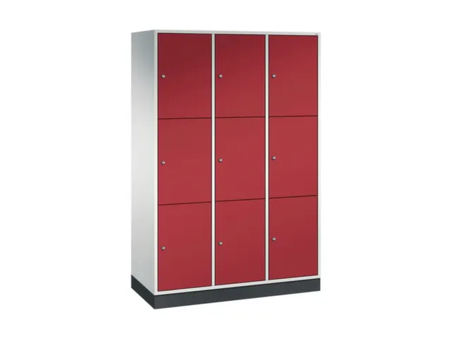 grootvolume-lockersysteem,RAL 7035/RAL 3003,HxBxD 1950x1220x500mm