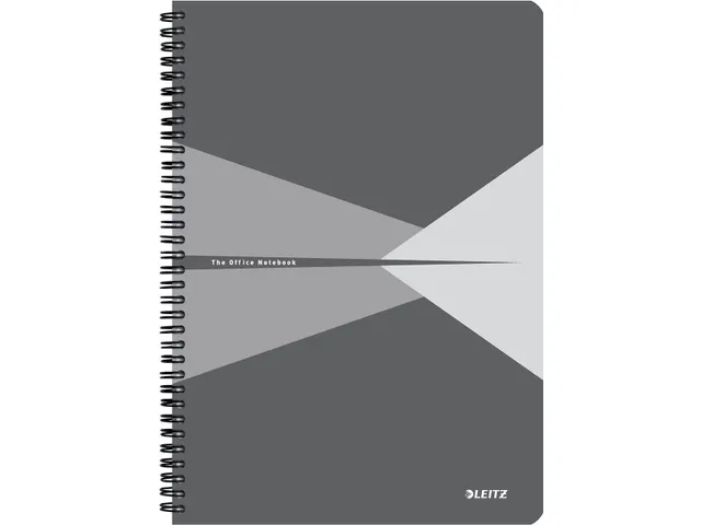 Cahier Leitz Office A4 ligné couverture PP gris/gris