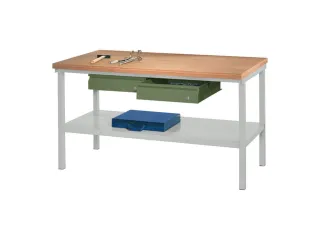 Werkbank 900x1500x700mm 2laden Frame/behuizing Ral7035 Front Ral6011 - 2
