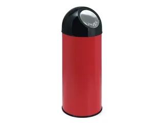 Afvalbak met pushdeksel en binnenemmer 55 Liter Rood - 1