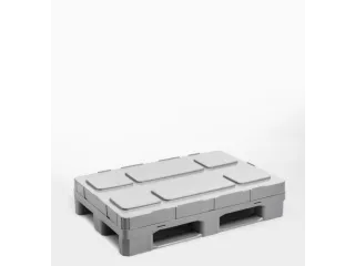 Vouwbare Palletbox Pp/pe Hxlxb 940X1200X1000Mm 850L 3Sledepoten - 9