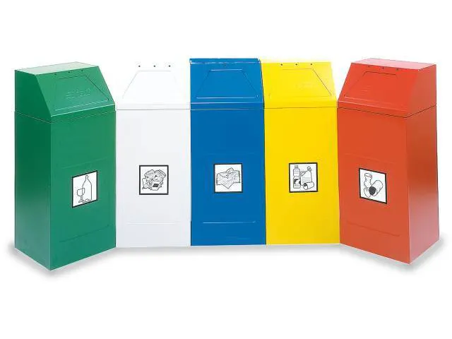conteneur de tri sélectif,coupe-feu,1x65l,HxlxP 970x405x380mm