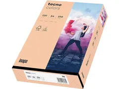 Inapa Tecno colors Gekleurd papier A4 Zalm roze 120 gram 250vel