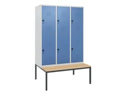 Dubbeldekse dekenkist,HxBxD 1950x1200x815mm,3x2vak.,vak B 400mm