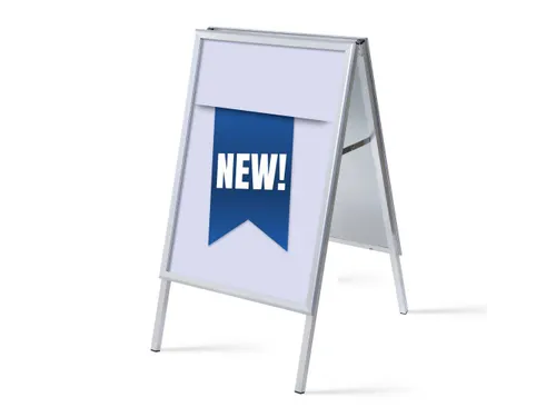 Stoepbord A1 complete set met print "NEW" Blauw