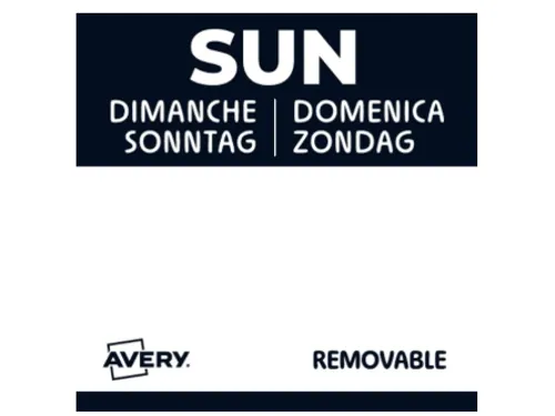 Etiket Avery HACCP zondag zwart 40x56mm 500 stuks