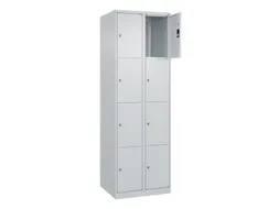 lockerkast,HxBxD 1850x600x500mm,2x4vakken,vak B 300mm,cil.-slot