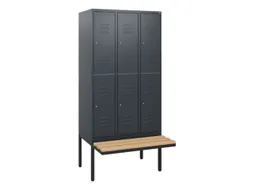 Dubbeldekse dekenkist,HxBxD 1950x900x815mm,3x2vak.,vak B 300mm