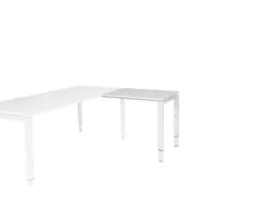 Domino Aanbouw Hoogte Verstelbaar 800x600mm Grijs 25mm Wit