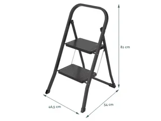Huishoudtrap BRASQ 2 treden SL200 zwart - 3