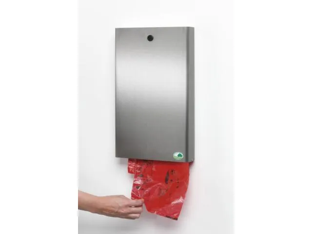 Hondenpoepzakje Wand/Paal 430x 265x 60mm Staal Roestvrij Staal