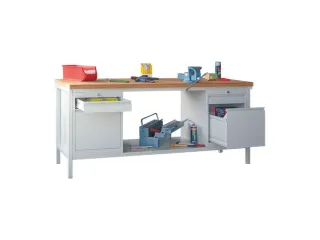 Werkbank 900x2000x700mm 4laden Frame/behuizing Ral7035 Front Ral7035 - 2