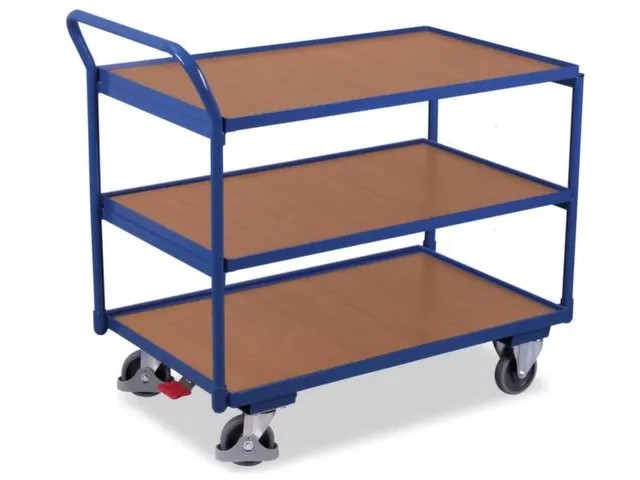 Tafelwagen 250kg 1000x600mm 3 Etages Staande Beugel Houten Plaat