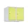 opzetkast,v. locker,2vak.,vak B 300mm,HxBxD 500x600x500mm,vleugeldeur