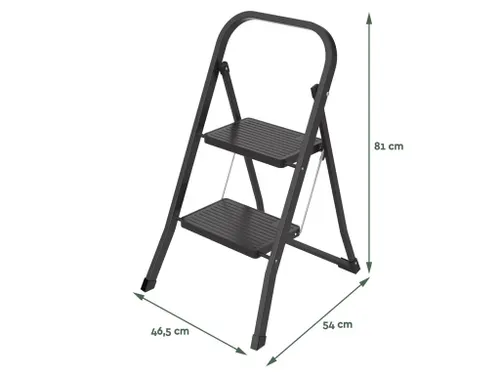 Huishoudtrap Metaal SL200 zwart 2 Treden