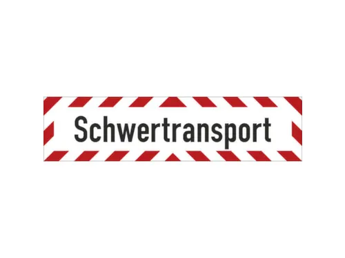 aanwijzingsbord,Zwaar transport,folie,rood/wit/zwart,zelfklevend