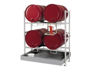 Complete Aanbieding Stapelframes 2x 2x200l Opvangbak Verzinkt - 1