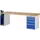 werkbank,HxBxD 890x2500x900mm,beukblad,draagverm. 750kg,2containers