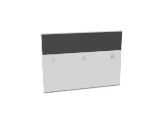 baliepaneel,v. bureau,aanbouw achter,B 1600mm,Bl-wit,BN8010-antraciet - 1