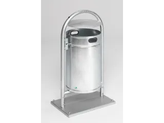 Afvalbak 60 Liter Met Dak Bodemplaat Verzinkt - 1