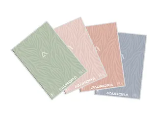 Schrift Aurora A4 lijn 120 pagina's 80gr design assorti - 1