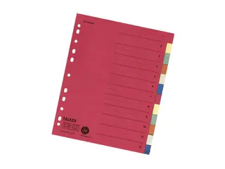 Tabblad recycled karton A4+ 12tabs - 1