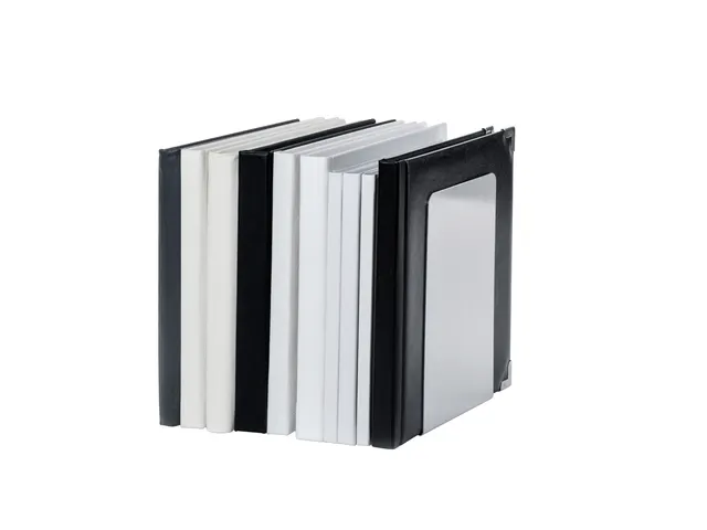 Boekensteun MAUL aluminium 12x12x17.5cm set 2 zilver