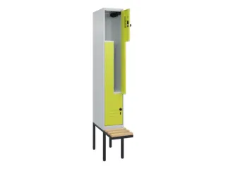 Z-garderobekast,HxBxD 2120x300x815mm,2vak,vak B 300mm,draaigrendel - 2