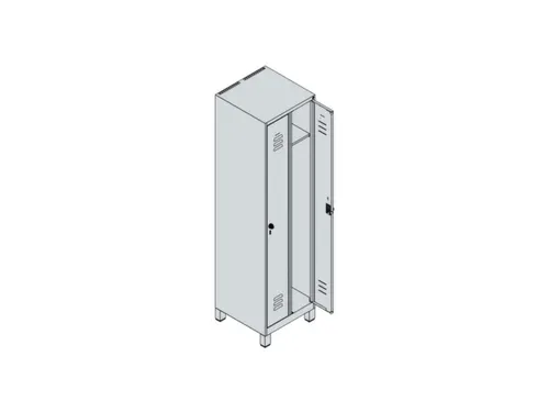 locker,HxBxD 1950x500x500mm,2vak,vak B 250mm,draaigrendel,voeten
