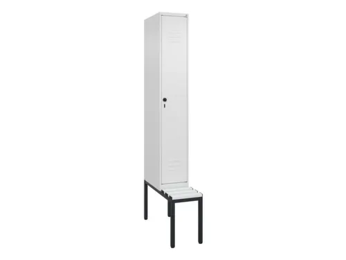 locker met bank,HxBxD 2120x300x815mm,1vak,vak B 300mm,draaigrendel