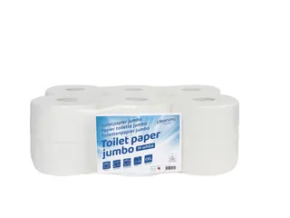 Toiletpapier Cleaninq mini jumbo 2-laags 150m Wit 12 rollen - 2