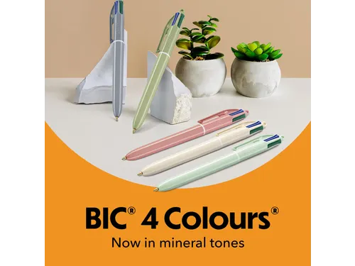 4-kleurenbalpen Mineral Tones display van 30 stuks assorti