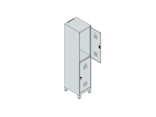dubbeldekse locker,HxBxD 1950x400x500mm,1x2vak.,vak B 400mm